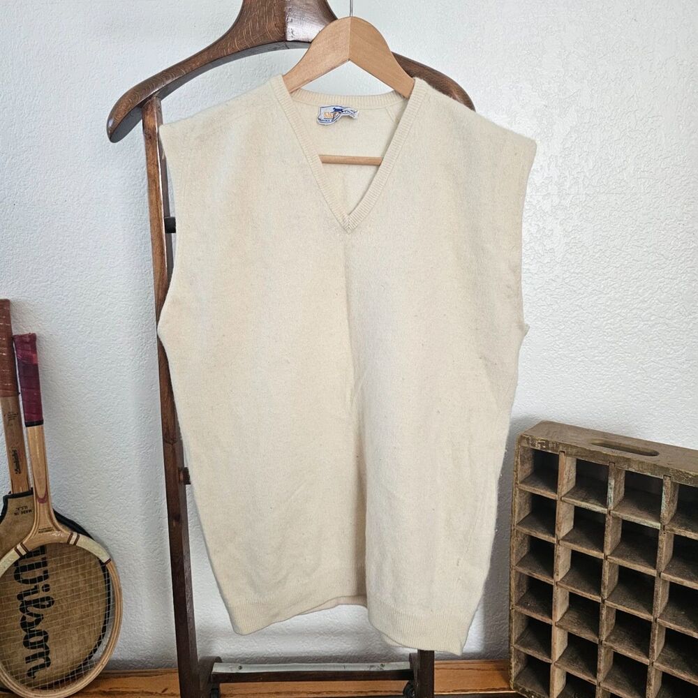 Vintage Slazenger Cashmere England Masters Champion Charles Coody Sweater Vest
